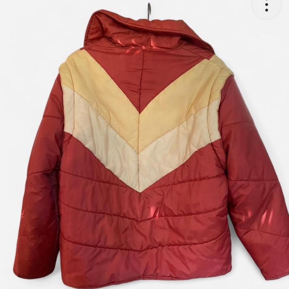 vintage 70s puffer jacket with removal sleeves - Picture 2 of 7